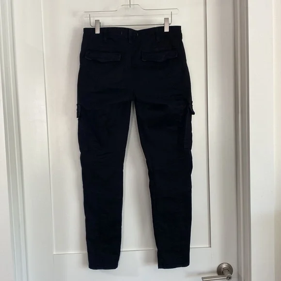 J Brand Cargo Ankle Zipper Black Jeans Premium Stretch Cotton/Lycra Size 28 EUC - Picture 5 of 9